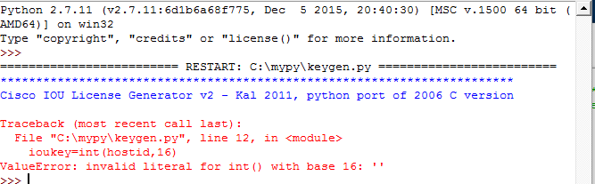 Cisco iou keygen python version